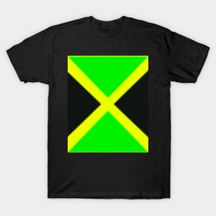 Jamaican flag black green and gold T-Shirt